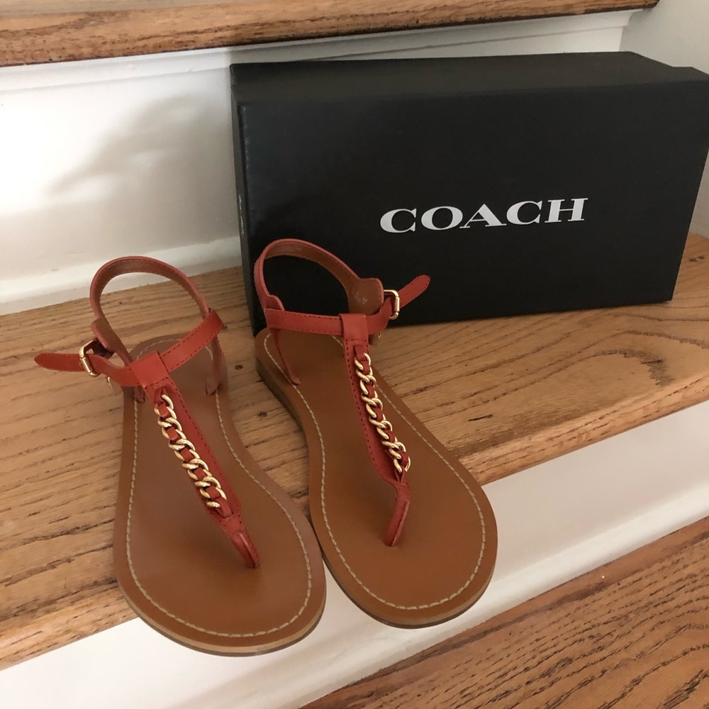Coach Leather Sandals 6.5